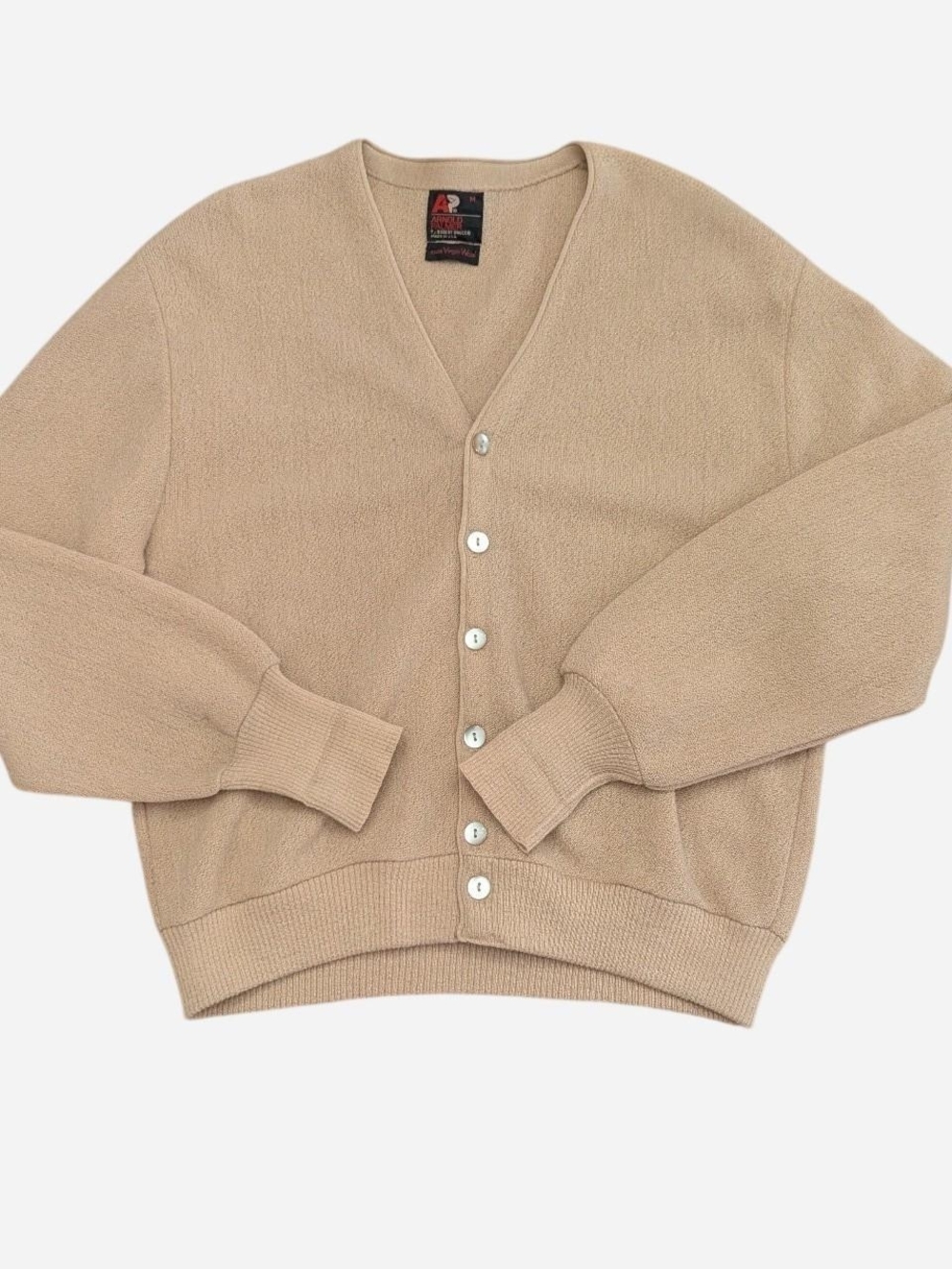 Vintage 80s/90s 100% Virgin Wool V-Neck Button Cardigan Sweater